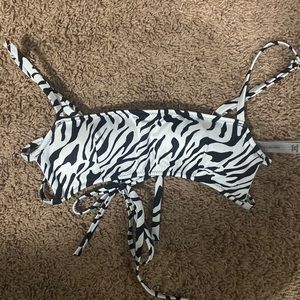 Zebra print bikini top